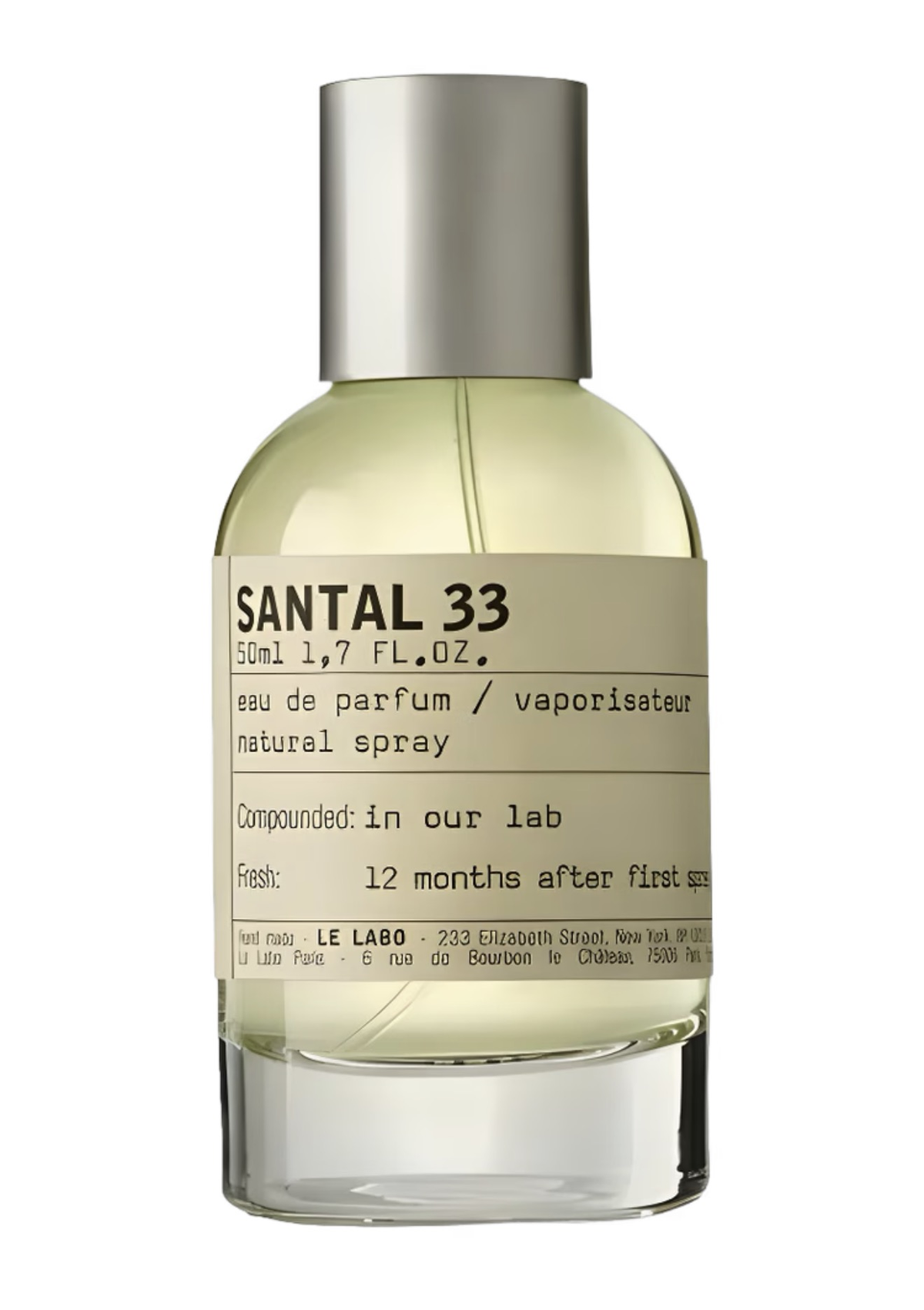 Le Labo Santal 33 Eau de Parfum perfume bottle